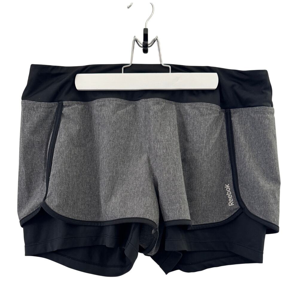 Reebok Gray & Black Workout Shorts